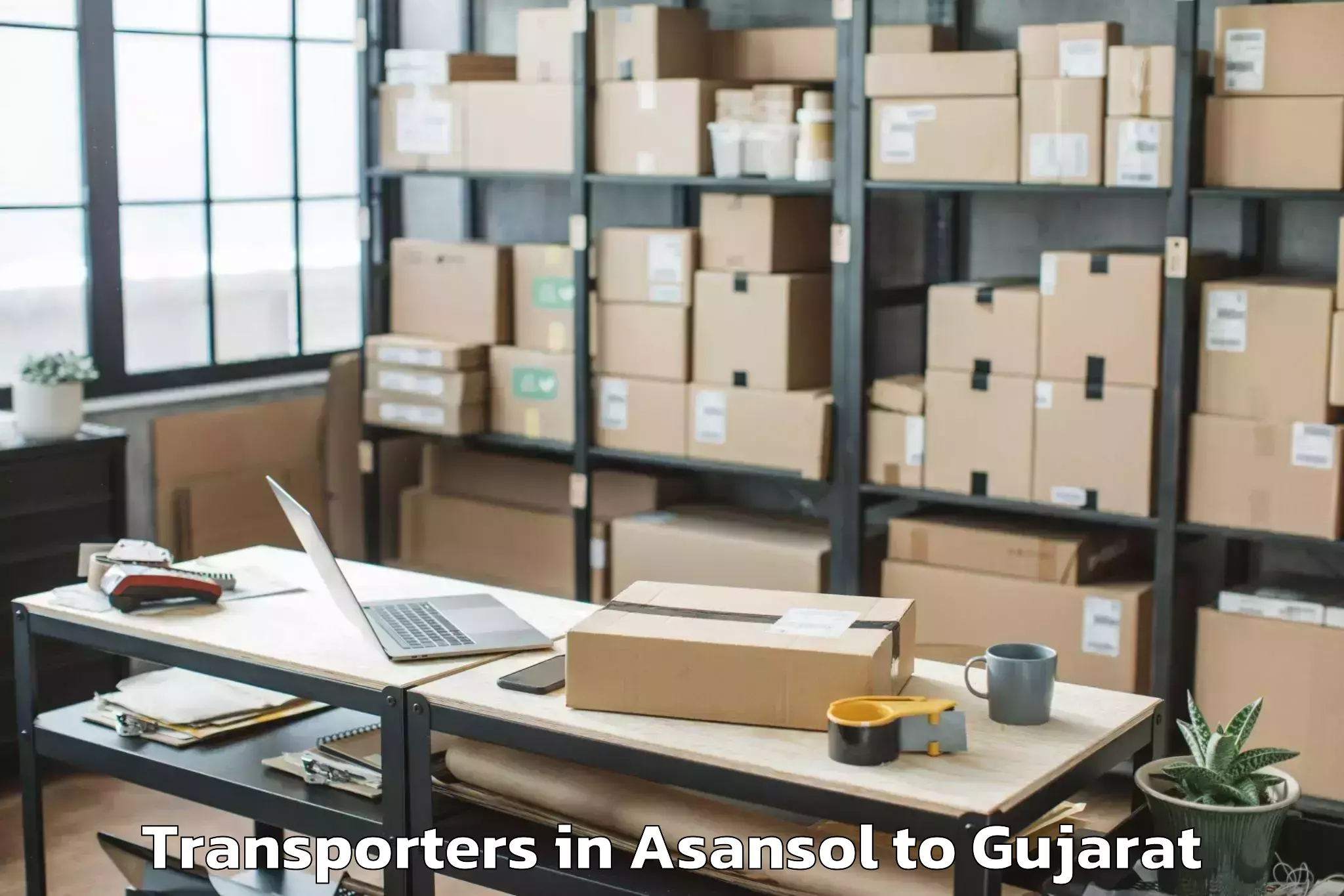 Top Asansol to Upleta Transporters Available